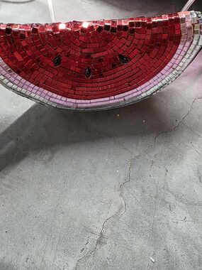Watermelon Mosaic Half-Moon Disco Decor